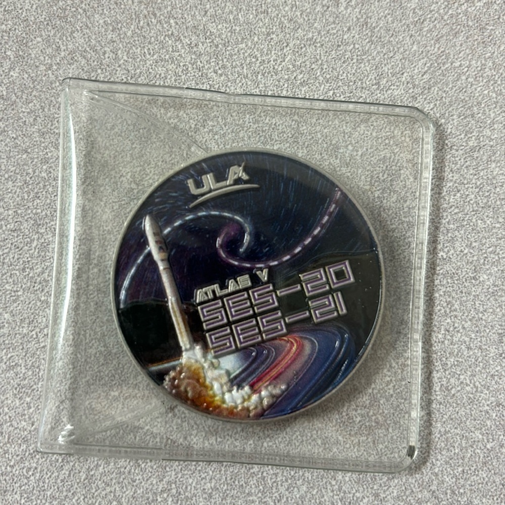 ULA Atlas V SES-20 SES-21 launch coin